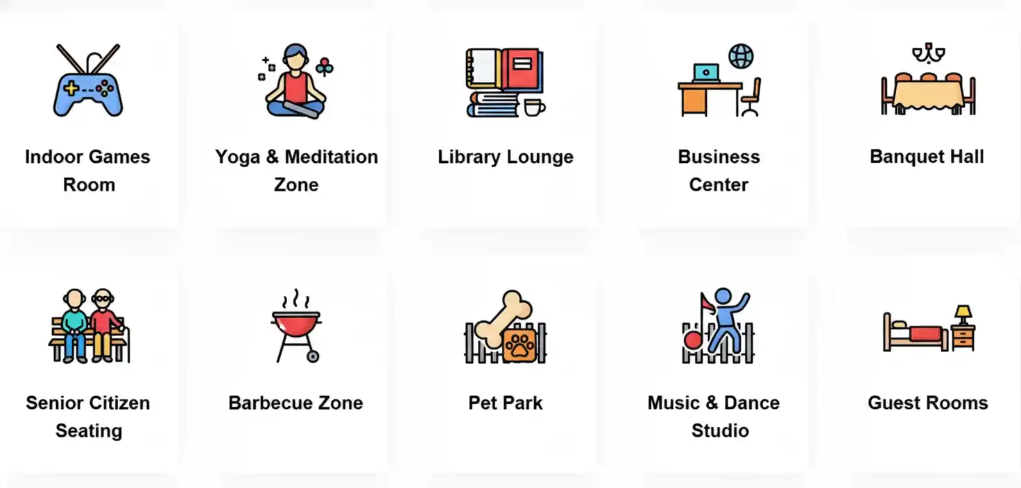 Clubhouse, Pool & Kids Play Area At SB Urban Park